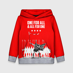 Толстовка-худи детская One for all & all for one, цвет: 3D-меланж
