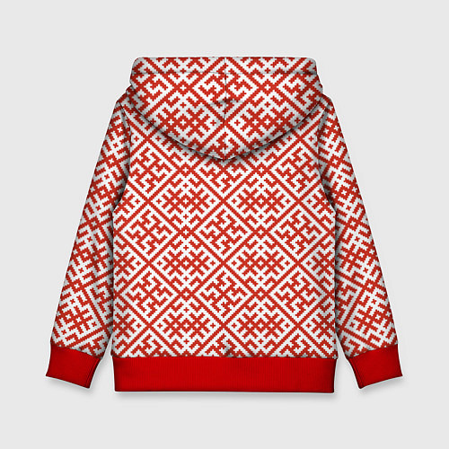 Детская толстовка Духобор: Обережная вышивка / 3D-Красный – фото 2