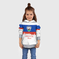 Толстовка-худи детская Irkutsk: Russia, цвет: 3D-меланж — фото 2