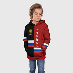 Толстовка-худи детская Tyumen, Russia, цвет: 3D-красный — фото 2