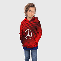 Толстовка-худи детская Mercedes: Red Carbon, цвет: 3D-синий — фото 2