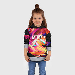 Толстовка-худи детская MUSE: Neon Colours, цвет: 3D-меланж — фото 2