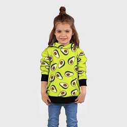 Толстовка-худи детская Стиль авокадо, цвет: 3D-черный — фото 2