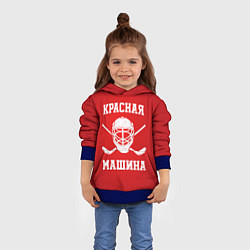 Толстовка-худи детская Красная машина, цвет: 3D-синий — фото 2