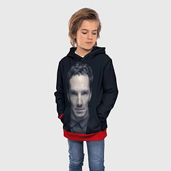 Толстовка-худи детская Benedict Cumberbatch, цвет: 3D-красный — фото 2