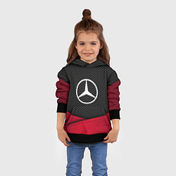 Толстовка-худи детская Mercedes Benz: Grey Carbon, цвет: 3D-черный — фото 2