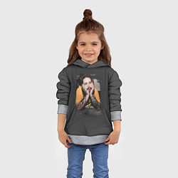Толстовка-худи детская Post Malone, цвет: 3D-меланж — фото 2