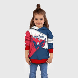 Толстовка-худи детская Washington Capitals, цвет: 3D-красный — фото 2