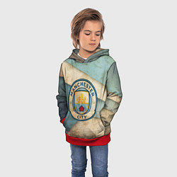 Толстовка-худи детская FC Man City: Old Style, цвет: 3D-красный — фото 2