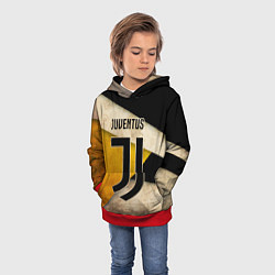 Толстовка-худи детская FC Juventus: Old Style, цвет: 3D-красный — фото 2