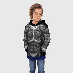 Толстовка-худи детская Экзоскелет, цвет: 3D-синий — фото 2