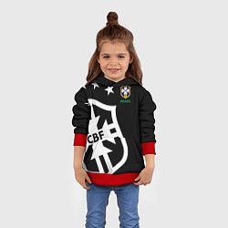 Толстовка-худи детская Brazil Team: Exclusive, цвет: 3D-красный — фото 2