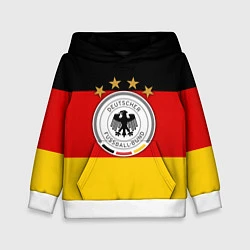 Толстовка-худи детская Немецкий футбол, цвет: 3D-белый