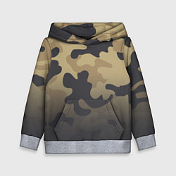 Толстовка-худи детская Camouflage Khaki, цвет: 3D-меланж