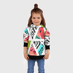 Толстовка-худи детская Тропическое ассорти, цвет: 3D-черный — фото 2