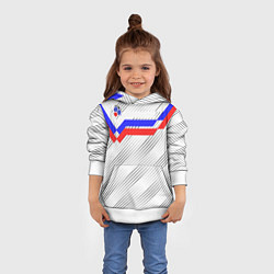 Толстовка-худи детская Российский футбол, цвет: 3D-белый — фото 2