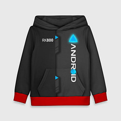 Толстовка-худи детская RK800 Android, цвет: 3D-красный