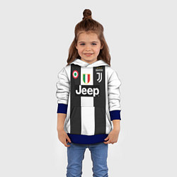 Толстовка-худи детская FC Juventus 18-19, цвет: 3D-синий — фото 2
