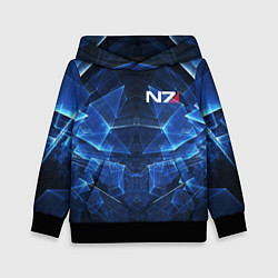 Толстовка-худи детская Mass Effect: Blue Armor N7, цвет: 3D-черный