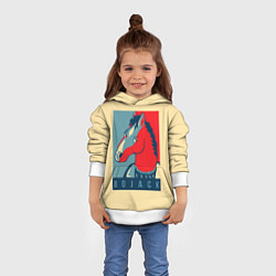 Толстовка-худи детская BoJack Obey, цвет: 3D-белый — фото 2