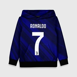 Толстовка-худи детская Ronaldo 7: Blue Sport, цвет: 3D-черный