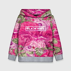 Толстовка-худи детская Black Pink: Abstract Flowers, цвет: 3D-меланж