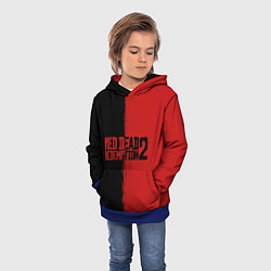 Толстовка-худи детская RDD 2: Black & Red, цвет: 3D-синий — фото 2
