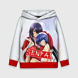 Толстовка-худи детская Senpai Love, цвет: 3D-красный