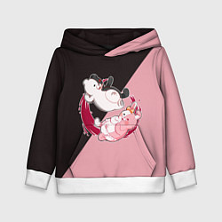 Толстовка-худи детская MONOKUMA X MONOMI, цвет: 3D-белый