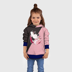 Толстовка-худи детская MONOKUMA X MONOMI, цвет: 3D-синий — фото 2