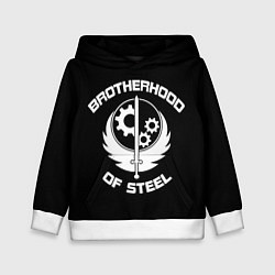 Толстовка-худи детская Brothood of Steel, цвет: 3D-белый