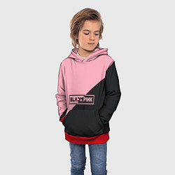 Толстовка-худи детская Black Pink, цвет: 3D-красный — фото 2