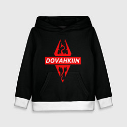 Толстовка-худи детская TES: Dovahkin, цвет: 3D-белый