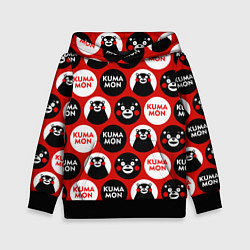 Толстовка-худи детская Kumamon Pattern, цвет: 3D-черный