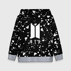Толстовка-худи детская BTS: White Drops, цвет: 3D-меланж