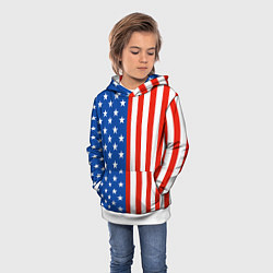 Толстовка-худи детская American Patriot, цвет: 3D-белый — фото 2