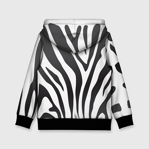 Детская толстовка Африканская зебра / 3D-Черный – фото 2