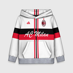 Толстовка-худи детская AC Milan: White Form, цвет: 3D-меланж