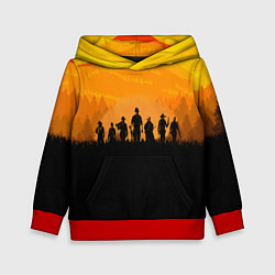 Толстовка-худи детская Red Dead Redemption: Orange Sun, цвет: 3D-красный