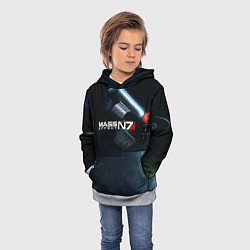 Толстовка-худи детская Mass Effect N7, цвет: 3D-меланж — фото 2