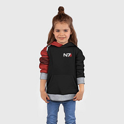 Толстовка-худи детская MASS EFFECT N7, цвет: 3D-меланж — фото 2