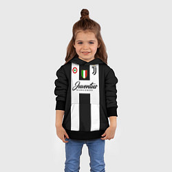 Толстовка-худи детская Ювентус, цвет: 3D-черный — фото 2