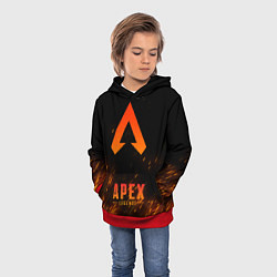 Толстовка-худи детская Apex Legends: Orange Flame, цвет: 3D-красный — фото 2