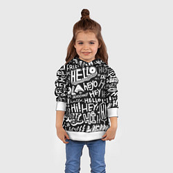 Толстовка-худи детская Hello Pattern, цвет: 3D-белый — фото 2