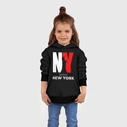 Толстовка-худи детская New York City, цвет: 3D-черный — фото 2