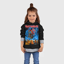 Толстовка-худи детская Iron Maiden: Great Britain Warriors, цвет: 3D-меланж — фото 2