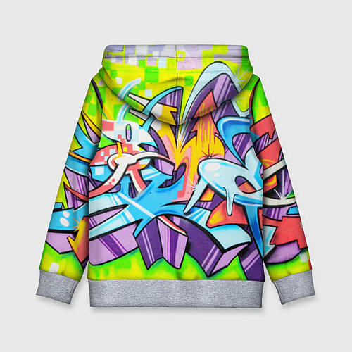 Детская толстовка Неоновая кислота / 3D-Меланж – фото 2
