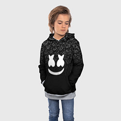 Толстовка-худи детская Marshmello Black, цвет: 3D-меланж — фото 2
