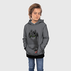 Толстовка-худи детская Фурия в кармане, цвет: 3D-черный — фото 2