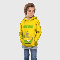 Толстовка-худи детская Billie Eilish: Yellow Mood, цвет: 3D-меланж — фото 2